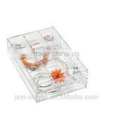 Crystal Small Stacking Acrylic Organizer Storage Tray Great for Cosmetics Jewelry Makeup thumbnail-1