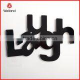 Laugh wood hangers for clothes; wall custom clothes hangers