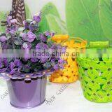 Wooden Handle Metal Bucket for Garden thumbnail-1