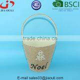 Screen Printing Felt Basket With Jute Cover Plant Pot thumbnail-2