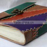 Handmade Vintage Multi Color Leather Notebook With Clasp thumbnail-3