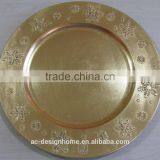 GOLD FOIL PP PLASTIC CHARGER PLATE thumbnail-1