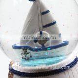 Custom Polyresin Sea S-style Nauigatian Music Snow Globe for Sale thumbnail-6