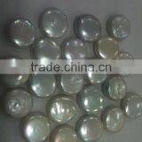 8-9 mm White Coin Shape Freshwater Loose Pearl Beads thumbnail-2