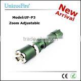 2013 UniqueFire UF-P3 New Arrival Cree XM-L U2 Bulb Tactical Cup Zoom Hid Flashlight