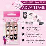 2017 Wholesale Valentine Love Design Fake Nail Art Design for Beauty thumbnail-5