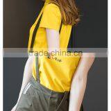 Custom Cotton Printing T Shirts Cartoon White O-neck T Shirt Women thumbnail-3