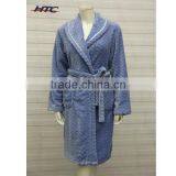 Women Jacquare Coral Fleece Ladies Long Bathrobes thumbnail-1