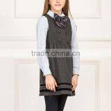 China Manufacture Girls Winter Grey School Uniform Dress thumbnail-3