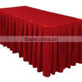 21ft Accordion Pleat Polyester Table Skirt Red thumbnail-1