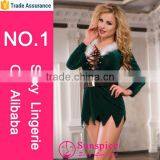 Sunspice Hot Sale Quality Guarantee Fat Women Sexygreen Christmas Costume thumbnail-1