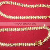 Gold Chain Crystal Payal ANKLETS Pair Feet Bracelet thumbnail-2