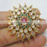 POLKI Crystal GOLD COCKTAIL FINGER Ring thumbnail-2