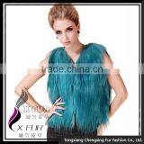 CX-G-B-199B Long Hair 2016 New Genuine Goat Fur Vest thumbnail-1