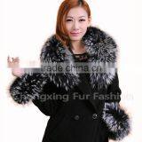 COLLAR-F17B Wholesale Accessories Ladies Raccoon Fox Fur Coat Fur Collar thumbnail-2