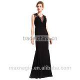 New V Neck Spaghetti Strap Online Univision Boutique Sequin Fabric Long Mermaid Evening Dress thumbnail-4