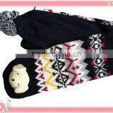 Hot Pink Scarf With Ball thumbnail-2