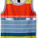 Colorful Stripe 100%cotton Tank Tops With no Design thumbnail-5