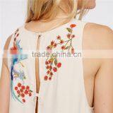 2017 Latest Fashion Top Design Soft Embroidered Pretty Tank thumbnail-4