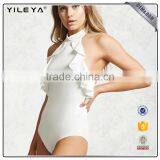 2017 New Fashion One Piece Ruffle High-Neck Bodysuit thumbnail-3