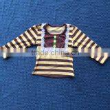 XF-350 Children's Boutique Clothing Striped Baby Girl Long Sleeve Kids Shirt thumbnail-1