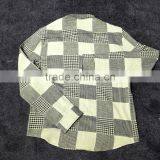Mens Premium Two Pockets Grey White Checked Cotton Shirts thumbnail-2