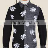Latest 100% Cotton Fashion Design Floral Casual Men Shirts thumbnail-1