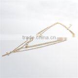 New Fashion Multilayer Layered Necklace Gold Plated With Feather Cross Eye Star Pendants 44.5cm Long thumbnail-3