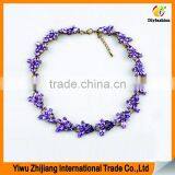 Fashion Jewelry Pink Blue Diamond For Latest Design Beads Necklace thumbnail-1