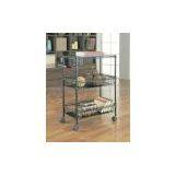 2 Tiers Adjustable Metal Office File Cart thumbnail-3