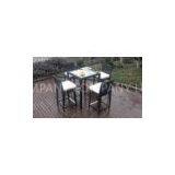 Luxury All Weather Resin Wicker Bar Set For Home Patio / Balcony