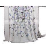 Modal Cashmere Blend Fashion Butterfly Print Infinity Lady Scarf thumbnail-3