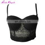 NO MOQ Women Black Floral Lace Harness Teenage Latest Fashion Sexy Cheap Bra thumbnail-4