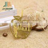 Jiabo Custom Apple Shape Golden Plating Hollow Metal Bookmark for Books