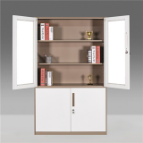 Steel Rectangle File Locker Cabinet Glass Front Storage Cabinet thumbnail-3