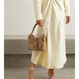 New Autumn/Winter 2020 Women's Pleated Leather One-shoulder NAP/ Net-a-Porter thumbnail-2