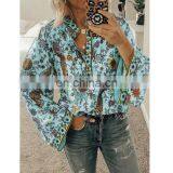 Wholesale 2020 Spring Summer Women Fully Print Long Sleeve Elegant Shirt Blouses and Tops Lady thumbnail-3
