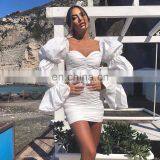 LAITE D2200 Autumn&winter Fashion Bodycon Casual Dresses Women Pagoda Sleeve Dresses thumbnail-3