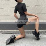 Amazon Best Sellers Women Fashion Fitness Yoga Jumpsuit Ladies Ribbing Sports Wear Short Jumpsuit thumbnail-6