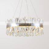 Декоративный серебряный светильник для свадебного мероприятия, современный кристальный люстра thumbnail-2