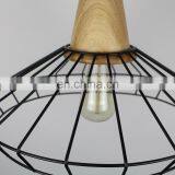 High Quality Cheap Metal Cage Dining Living Room Iron Wire Shade Hanging Pendant Lamp thumbnail-6