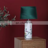 Modern elegant design table lamp flower bird pattern bedside night lamp for home decor