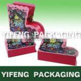 Lovely Custom Socks Shape Paper Toy Packaging