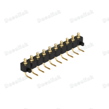 Dnenlink 3.00mm Pitch Single Row H2.5mm Right Angle Male Header DIP Type PogoPin Header With Peg thumbnail-4