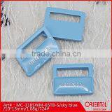 Square Sky-blue Metal Flat Logo Badge thumbnail-1