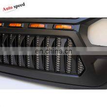 Front ABS Grill With Metal Mesh With 5 Led Lights For Jeep Wrangler JK thumbnail-5