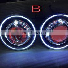 Blue White Red 3 Specifications 7 Inches HID Starry Headlight With Devil Demon Eye and Led Angel Halo for JEEP JK for Wrangle thumbnail-5