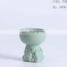 Amazon Hot Sale Head Shape Ceramic Flowerpot Plant Potted Pottery Ornaments Creative Cartoon Doll Succulent Flower Pot thumbnail-5