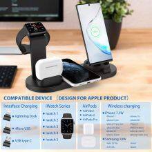 3 in 1 Wireless Charger Charging Stations Wireless Charger Stand 4-in-1 Charging Station Charger Wireless thumbnail-5
