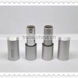 High Quality Matte Silver Magnet Round Metal Lipstick Holder